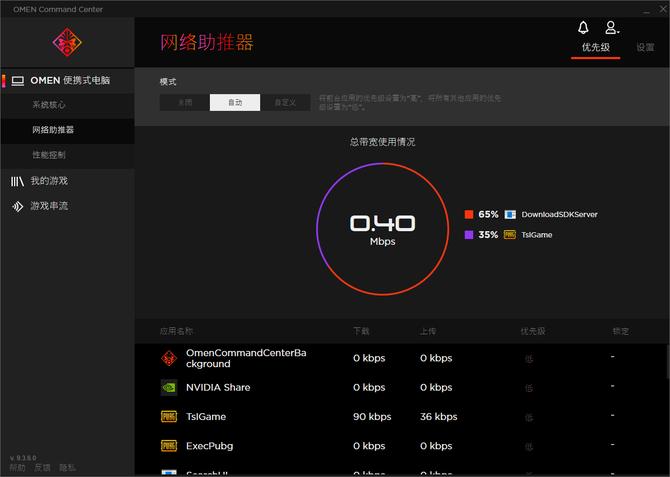游戏和下载合理分配，惠普暗影精灵5这个功能太帅了