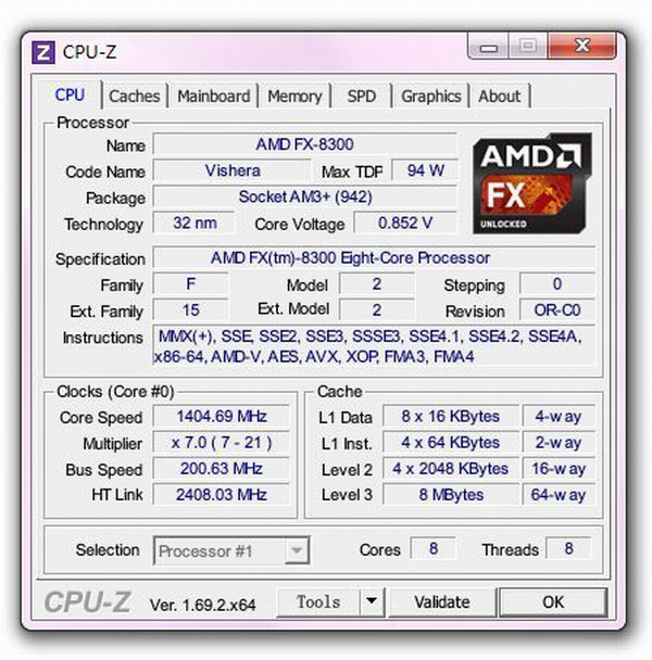 AMD FX-8300处理器