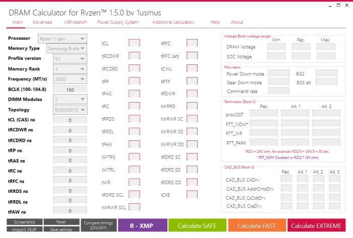Ryzen专用的DRAM计算器v1.5.0版本发布：为了更好地超频