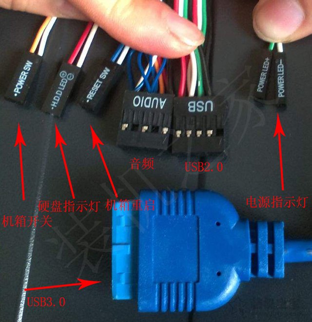 POWER SW、RESET SW、POWER LED、HDD LED电脑主板跳线怎么接？